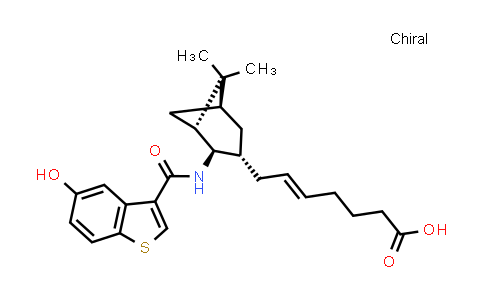 CAS No. 209268-44-0, 5-Heptenoic acid, 7-[(1R,2R,3S,5S)-2-[[(5-hydroxybenzo[b]thien-3-yl)carbonyl]amino]-6,6-dimethylbicyclo[3.1.1]hept-3-yl]-, (5E)-