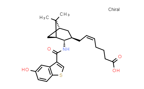 CAS No. 209272-21-9, 5-Heptenoic acid, 7-[(1S,2S,3R,5R)-2-[[(5-hydroxybenzo[b]thien-3-yl)carbonyl]amino]-6,6-dimethylbicyclo[3.1.1]hept-3-yl]-, (5Z)-