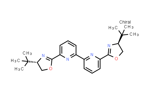 CAS No. 2093382-71-7, 6,6'-Bis((S)-4-(tert-butyl)-4,5-dihydrooxazol-2-yl)-2,2'-bipyridine