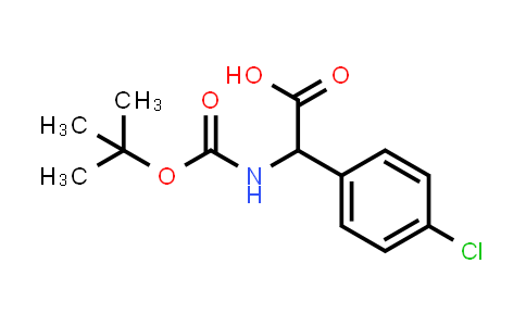 CAS No. 209525-73-5, 2-((tert-Butoxycarbonyl)amino)-2-(4-chlorophenyl)acetic acid