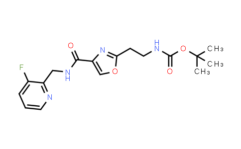 CAS No. 2095671-83-1, tert-Butyl (2-(4-(((3-fluoropyridin-2-yl)methyl)carbamoyl)oxazol-2-yl)ethyl)carbamate