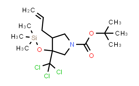 CAS No. 2095732-31-1, tert-Butyl 4-allyl-3-(trichloromethyl)-3-((trimethylsilyl)oxy)pyrrolidine-1-carboxylate