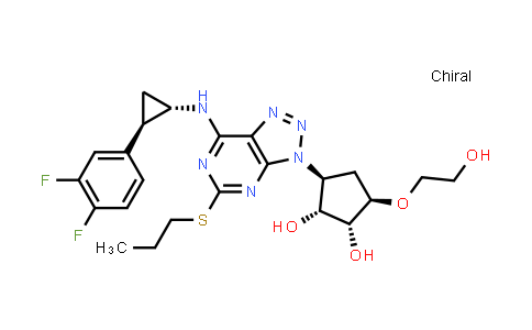 CAS No. 2096989-55-6, (1R,2R,3S,5R)-3-(7-(((1S,2R)-2-(3,4-difluorophenyl)cyclopropyl)amino)-5-(propylthio)-3H-[1,2,3]triazolo[4,5-d]pyrimidin-3-yl)-5-(2-hydroxyethoxy)cyclopentane-1,2-diol