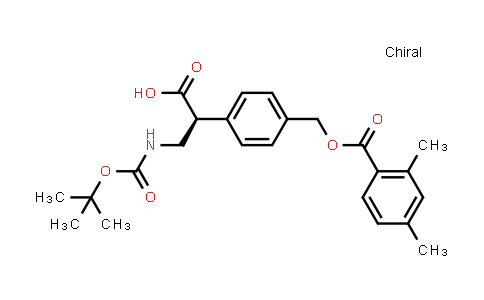 CAS No. 2097334-20-6, (S)-3-((tert-Butoxycarbonyl)amino)-2-(4-(((2,4-dimethylbenzoyl)oxy)methyl)phenyl)propanoic acid