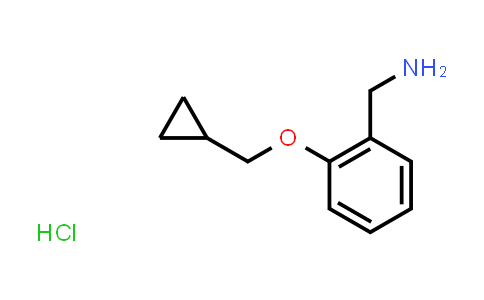 CAS No. 2097884-29-0, 1-[2-(Cyclopropylmethoxy)phenyl]methanamine hydrochloride