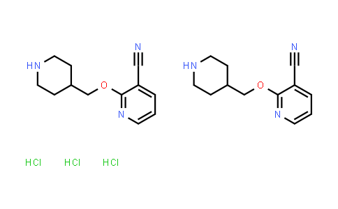 CAS No. 2097893-65-5, Bis(2-[(piperidin-4-yl)methoxy]pyridine-3-carbonitrile) trihydrochloride