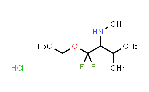 CAS No. 2097925-43-2, (1-Ethoxy-1,1-difluoro-3-methylbutan-2-yl)(methyl)amine hydrochloride