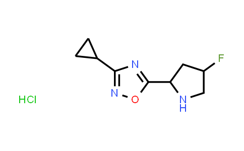CAS No. 2097932-65-3, 3-Cyclopropyl-5-(4-fluoropyrrolidin-2-yl)-1,2,4-oxadiazole hydrochloride
