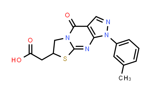 CAS No. 2097935-53-8, 2-(4-Oxo-1-(m-tolyl)-1,4,6,7-tetrahydropyrazolo[3,4-d]thiazolo[3,2-a]pyrimidin-7-yl)acetic acid