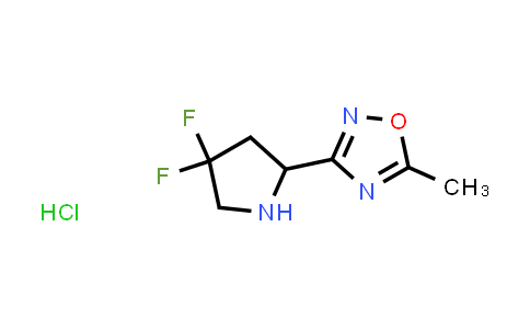 CAS No. 2097936-52-0, 3-(4,4-Difluoropyrrolidin-2-yl)-5-methyl-1,2,4-oxadiazole hydrochloride