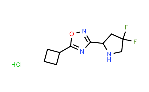 CAS No. 2097936-54-2, 5-Cyclobutyl-3-(4,4-difluoropyrrolidin-2-yl)-1,2,4-oxadiazole hydrochloride