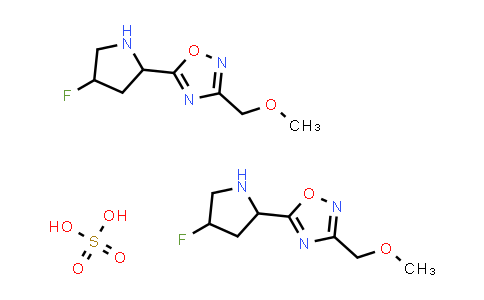 CAS No. 2097936-55-3, 5-(4-Fluoropyrrolidin-2-yl)-3-(methoxymethyl)-1,2,4-oxadiazole hemisulfate