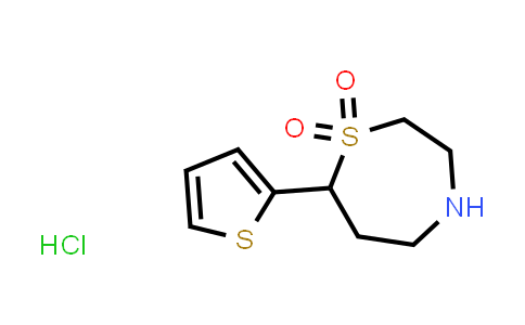 CAS No. 2097936-67-7, 7-(Thiophen-2-yl)-1,4-thiazepane-1,1-dioxide hydrochloride