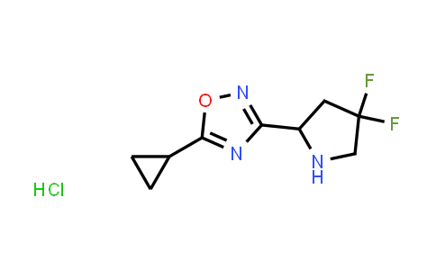 CAS No. 2097936-76-8, 5-Cyclopropyl-3-(4,4-difluoropyrrolidin-2-yl)-1,2,4-oxadiazole hydrochloride