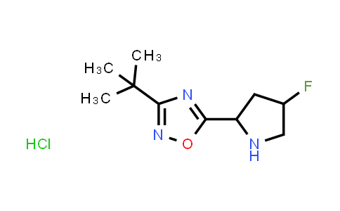 CAS No. 2097936-78-0, 3-tert-Butyl-5-(4-fluoropyrrolidin-2-yl)-1,2,4-oxadiazole hydrochloride