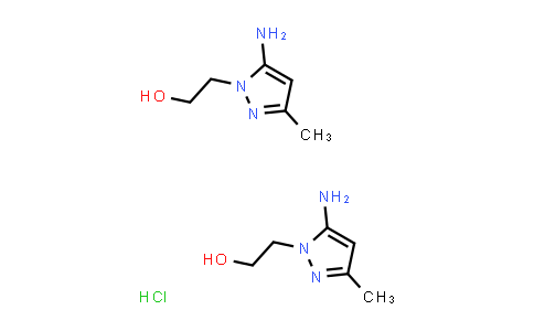 MC539523 | 2097936-95-1 | Bis(2-(5-amino-3-methyl-1H-pyrazol-1-yl)ethan-1-ol) hydrochloride