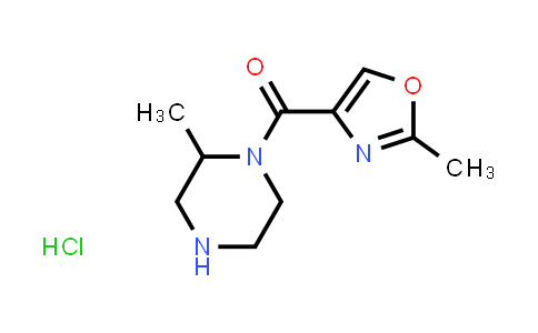 CAS No. 2097937-24-9, 2-Methyl-1-(2-methyl-1,3-oxazole-4-carbonyl)piperazine hydrochloride