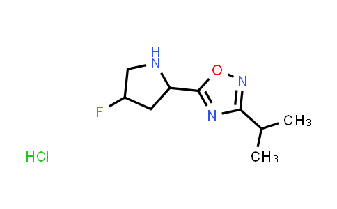 CAS No. 2097937-47-6, 5-(4-Fluoropyrrolidin-2-yl)-3-(propan-2-yl)-1,2,4-oxadiazole hydrochloride