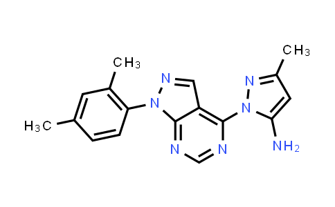 CAS No. 2097937-87-4, 1-[1-(2,4-Dimethylphenyl)-1H-pyrazolo[3,4-d]pyrimidin-4-yl]-3-methyl-1H-pyrazol-5-amine