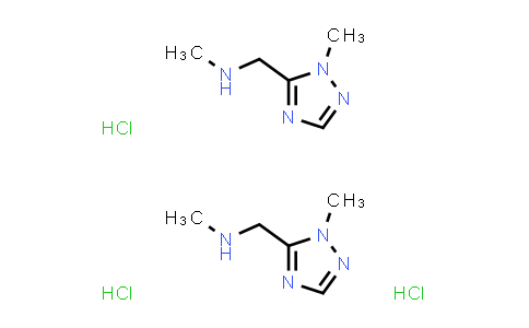 CAS No. 2097937-91-0, N-Methyl-1-(1-methyl-1H-1,2,4-triazol-5-yl)methanamine sesquihydrochloride