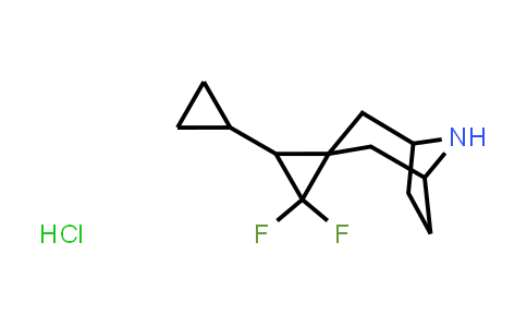 CAS No. 2098114-04-4, 3'-Cyclopropyl-2',2'-difluoro-8-azaspiro[bicyclo[3.2.1]octane-3,1'-cyclopropane] hydrochloride