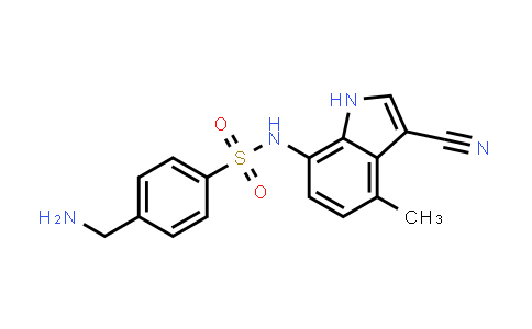 2098346-67-7 | 4-(Aminomethyl)-N-(3-cyano-4-methyl-1H-indol-7-yl)benzenesulfonamide