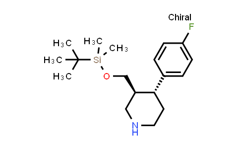 CAS No. 2098633-23-7, (3S,4R)-3-(((Tert-butyldimethylsilyl)oxy)methyl)-4-(4-fluorophenyl)piperidine