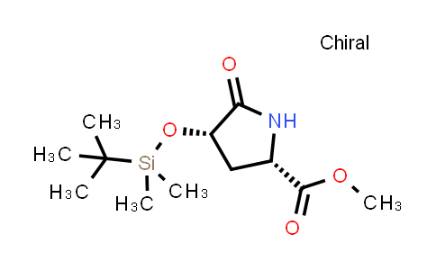 CAS No. 2098959-95-4, (2S,4S)-Methyl 4-((tert-butyldimethylsilyl)oxy)-5-oxopyrrolidine-2-carboxylate