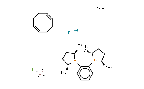 CAS No. 210057-23-1, 1,2-Bis[(2R,5R)-2,5-dimethylphospholano]benzene(cyclooctadiene)rhodium(I) tetrafluoroborate