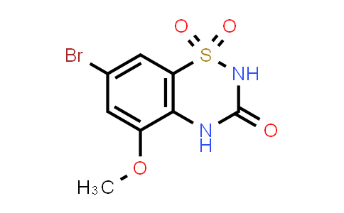 CAS No. 2100839-50-5, 7-Bromo-5-methoxy-2H-benzo[e][1,2,4]thiadiazin-3(4H)-one 1,1-dioxide
