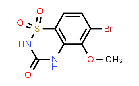 CAS No. 2100839-54-9, 6-Bromo-5-methoxy-2H-benzo[e][1,2,4]thiadiazin-3(4H)-one 1,1-dioxide
