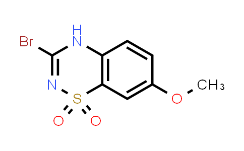 MC539680 | 2100839-69-6 | 3-Bromo-7-methoxy-4H-benzo[e][1,2,4]thiadiazine 1,1-dioxide