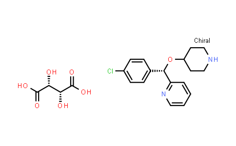 MC539686 | 210095-58-2 | (S)-2-((4-Chlorophenyl)(piperidin-4-yloxy)methyl)pyridine (2R,3R)-2,3-dihydroxysuccinate