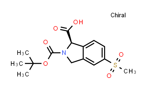 CAS No. 2101238-70-2, (R)-2-(tert-butoxycarbonyl)-5-(methylsulfonyl)isoindoline-1-carboxylic acid