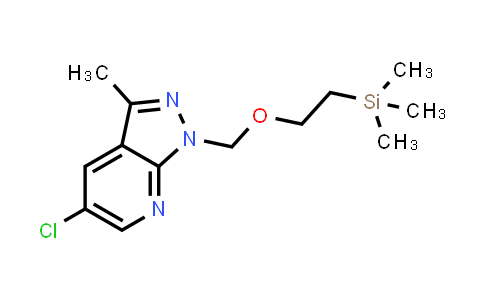 CAS No. 2102326-08-7, 5-Chloro-3-methyl-1-((2-(trimethylsilyl)ethoxy)methyl)-1H-pyrazolo[3,4-b]pyridine