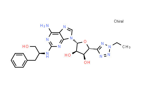 CAS No. 210237-78-8, (2R,3R,4S,5R)-2-[6-Amino-2-[[(1S)-1-(hydroxymethyl)-2-phenylethyl]amino]-9H-purin-9-yl]-5-(2-ethyl-2H-tetrazol-5-yl)tetrahydro-3,4-furandiol