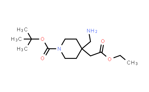 CAS No. 2104409-60-9, tert-Butyl 4-(aminomethyl)-4-(2-ethoxy-2-oxoethyl)piperidine-1-carboxylate