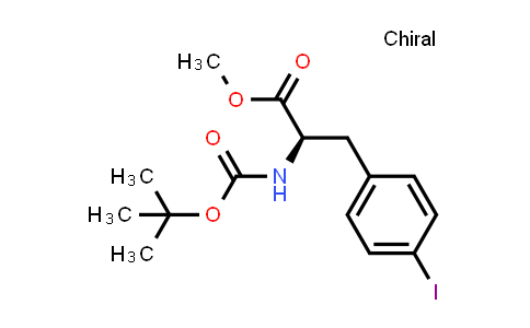 CAS No. 210962-91-7, Methyl (R)-2-((tert-butoxycarbonyl)amino)-3-(4-iodophenyl)propanoate