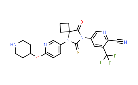 CAS No. 2110426-27-0, 5-(8-oxo-5-(6-(piperidin-4-yloxy)pyridin-3-yl)-6-thioxo-5,7-diazaspiro[3.4]octan-7-yl)-3-(trifluoromethyl)picolinonitrile