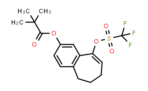 CAS No. 2114341-29-4, 9-(((Trifluoromethyl)sulfonyl)oxy)-6,7-dihydro-5H-benzo[7]annulen-2-yl pivalate