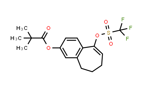CAS No. 2114341-34-1, 9-(((Trifluoromethyl)sulfonyl)oxy)-6,7-dihydro-5H-benzo[7]annulen-3-yl pivalate
