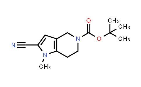 CAS No. 2114535-37-2, tert-Butyl 2-cyano-1-methyl-1,4,6,7-tetrahydro-5H-pyrrolo[3,2-c]pyridine-5-carboxylate