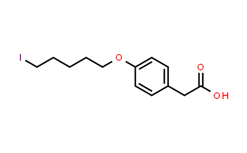 CAS No. 2115697-20-4, 2-(4-((5-Iodopentyl)oxy)phenyl)acetic acid