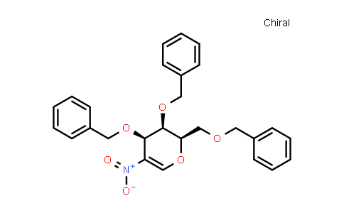 CAS No. 211621-55-5, (2R,3R,4R)-3,4-Bis(benzyloxy)-2-((benzyloxy)methyl)-5-nitro-3,4-dihydro-2H-pyran