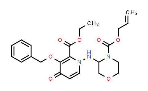 CAS No. 2119729-44-9, Allyl 3-((3-(benzyloxy)-2-(ethoxycarbonyl)-4-oxopyridin-1(4H)-yl)amino)morpholine-4-carboxylate