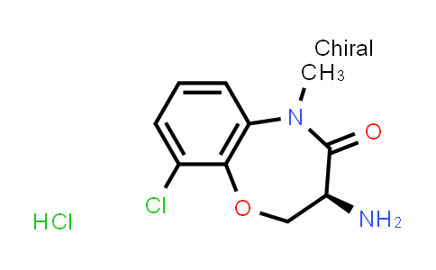 MC540138 | 2125480-81-9 | (S)-3-Amino-9-chloro-5-methyl-2,3-dihydrobenzo[b][1,4]oxazepin-4(5H)-one hydrochloride