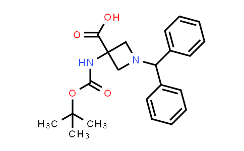 2126160-09-4 | 3-{[(tert-Butoxy)carbonyl]amino}-1-(diphenylmethyl)azetidine-3-carboxylic acid