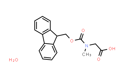 CAS No. 212651-47-3, 2-((((9H-Fluoren-9-yl)methoxy)carbonyl)(methyl)amino)acetic acid hydrate