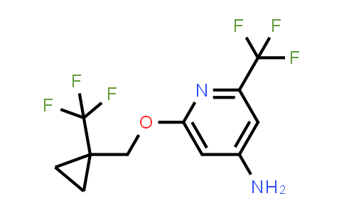 CAS No. 2130997-91-8, 2-(Trifluoromethyl)-6-((1-(trifluoromethyl)cyclopropyl)methoxy)pyridin-4-amine