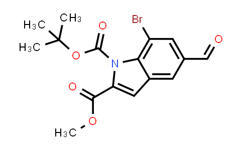 2131194-45-9 | 1-(tert-Butyl) 2-methyl 7-bromo-5-formyl-1H-indole-1,2-dicarboxylate